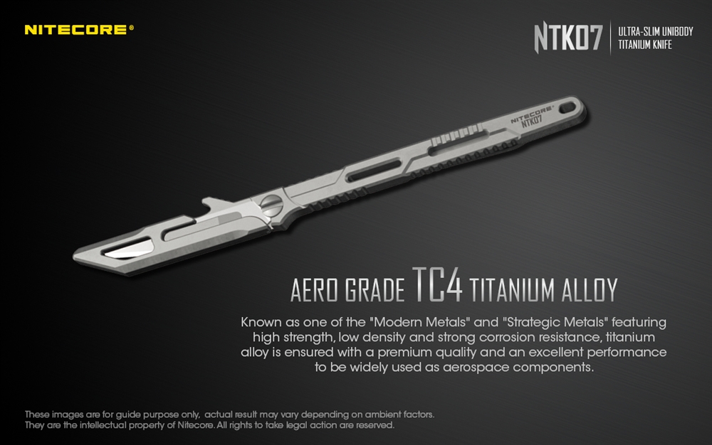 Accessories NITECORE NTK07 Titanium EDC Knife With Replaceable Blades - Image 2