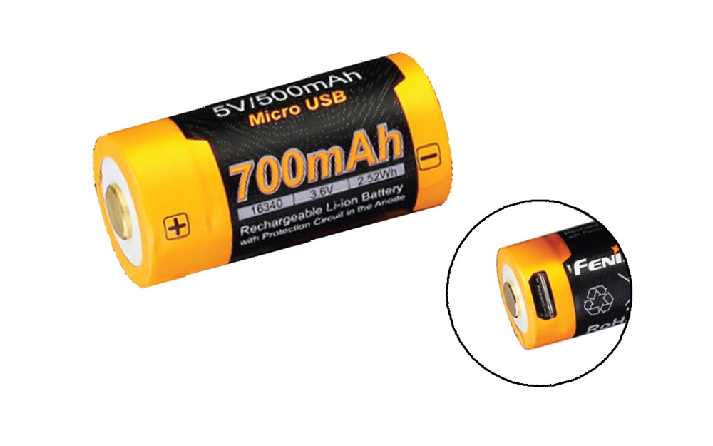 Batteries And Chargers FENIX ARB-L16-700U 16340 Rechargeable Battery