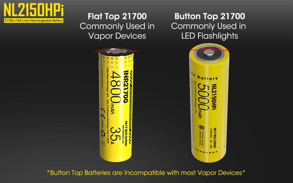 Batteries & Chargers NITECORE NL2150HPi 5000mAh 21700 >15A Rechargeable Battery - Image 4