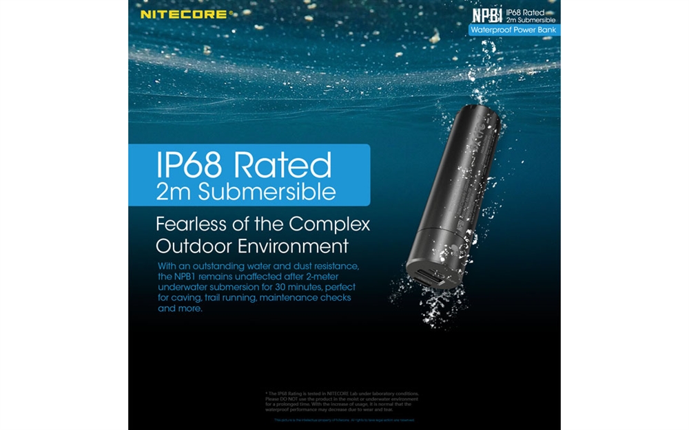 Power Banks NITECORE NPB1 5000mAh Waterproof Power Bank - Image 2
