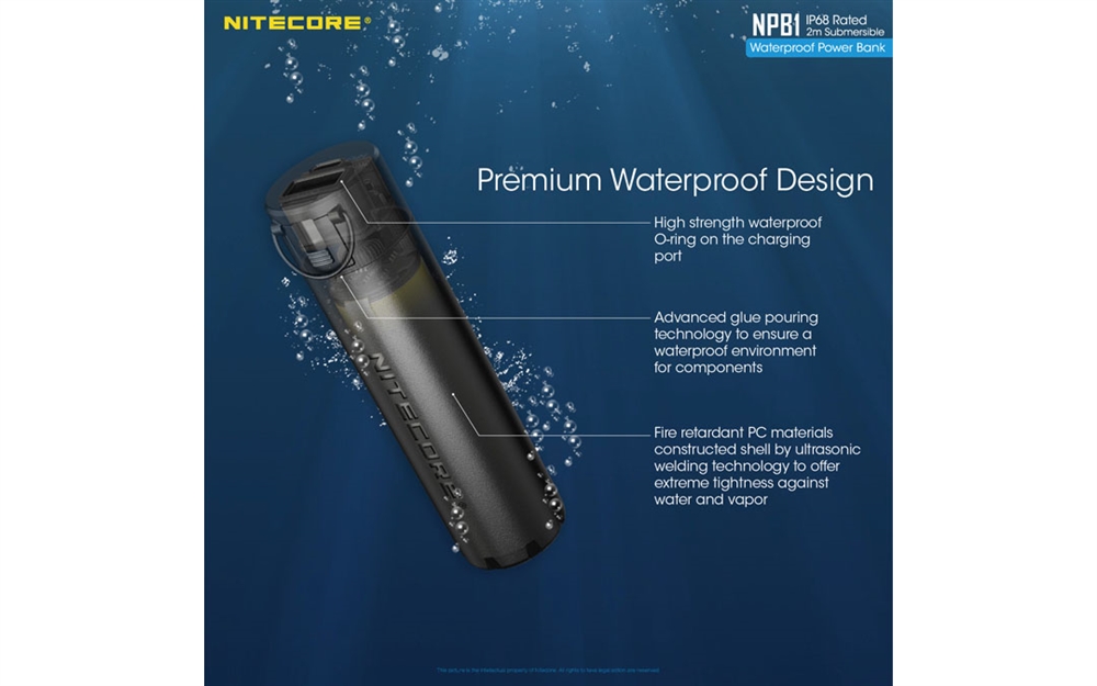 Power Banks NITECORE NPB1 5000mAh Waterproof Power Bank - Image 3