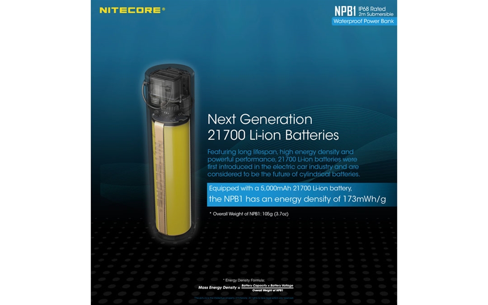 Power Banks NITECORE NPB1 5000mAh Waterproof Power Bank - Image 4