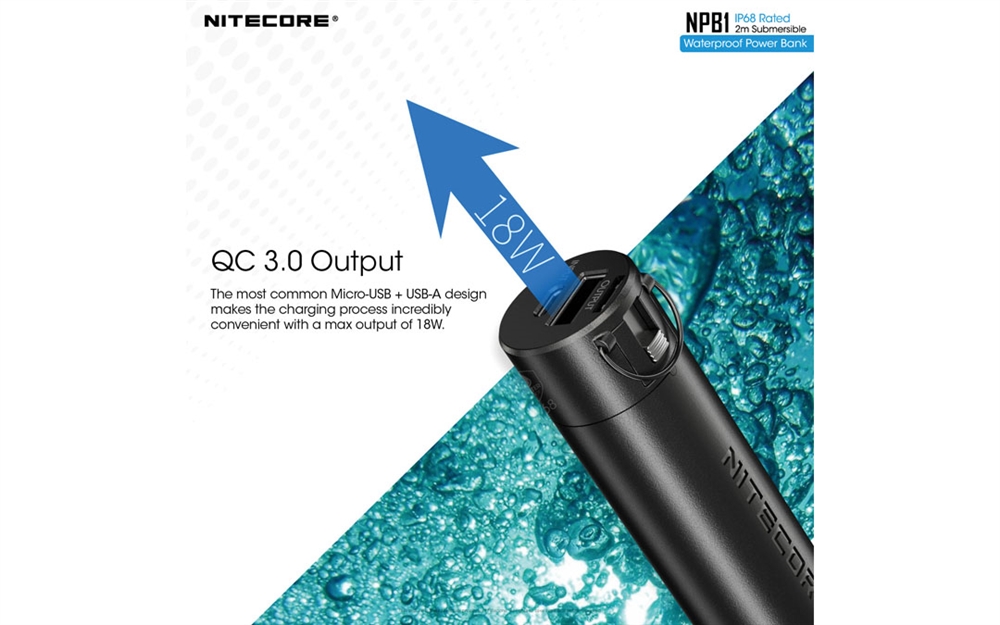 Power Banks NITECORE NPB1 5000mAh Waterproof Power Bank - Image 5