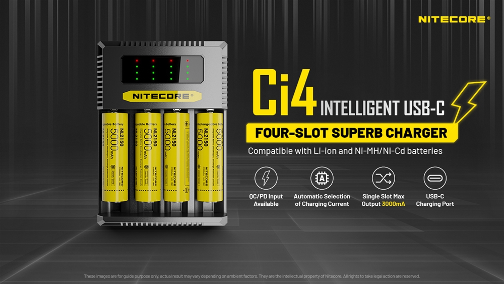 Battery Chargers Nitecore Ci4 Four Slot Universal Battery Charger - Image 2