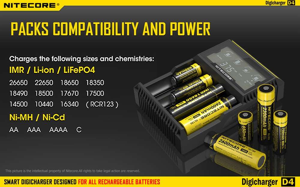 Batteries & Chargers NITECORE D4 Digicharger Universal Charger - Image 2