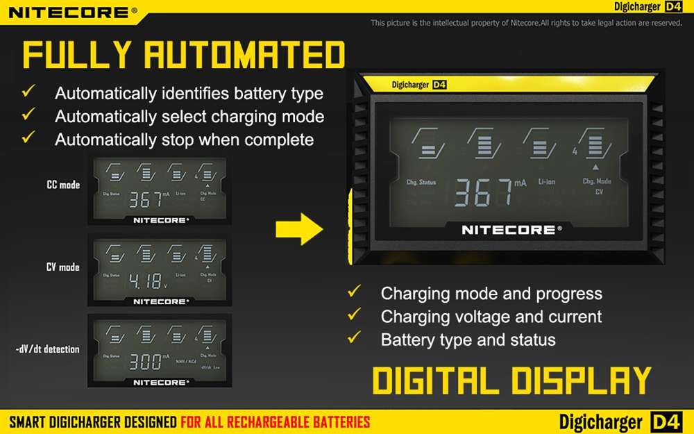 Batteries & Chargers NITECORE D4 Digicharger Universal Charger - Image 3