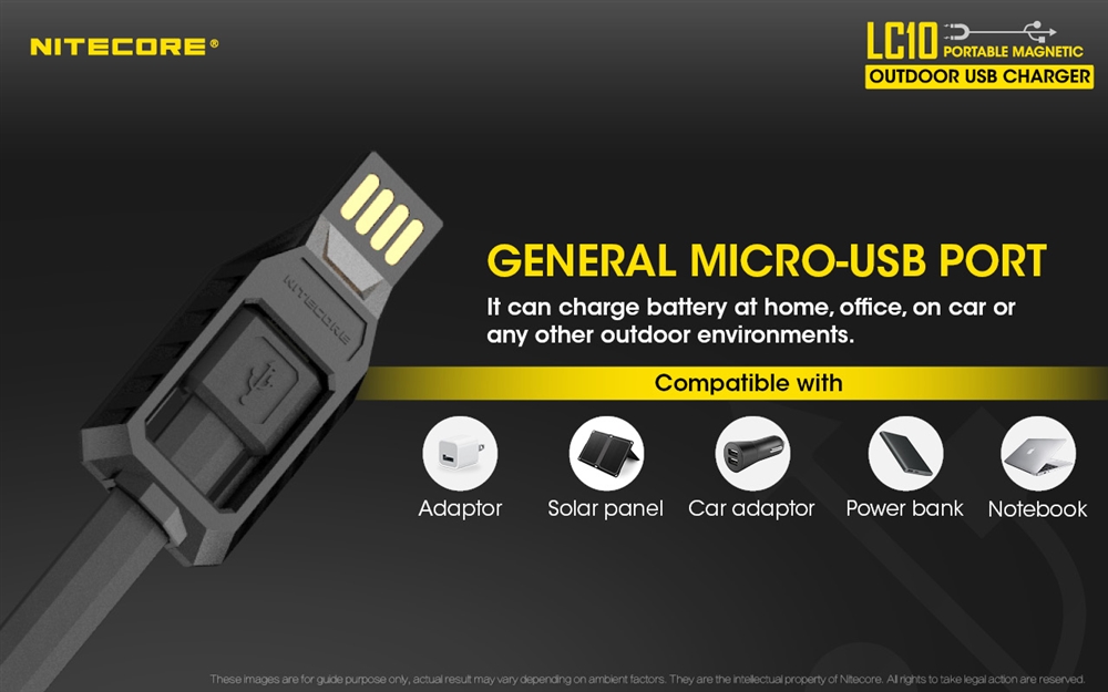 Battery Chargers NITECORE LC10 Magnetic USB Battery Charger & Power Bank - Image 4