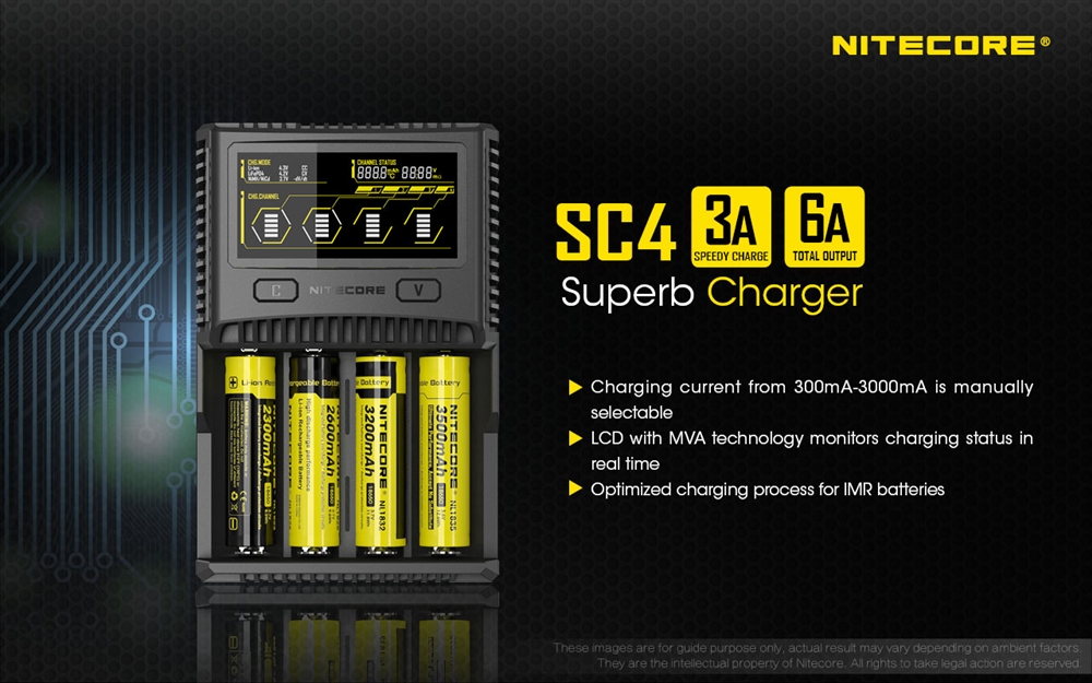 Batteries & Chargers NITECORE SC4 Superb Charger 4-Slot Fast Battery Charger - Image 2