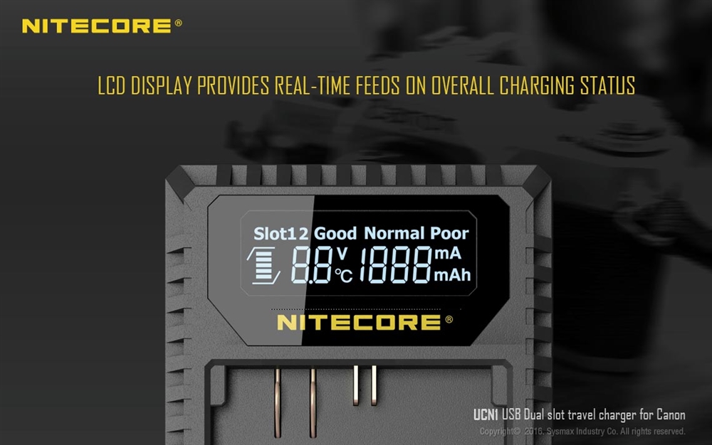 Camera Accessories NITECORE UCN1 - 2 Port USB Canon Battery Travel Charger - Image 4