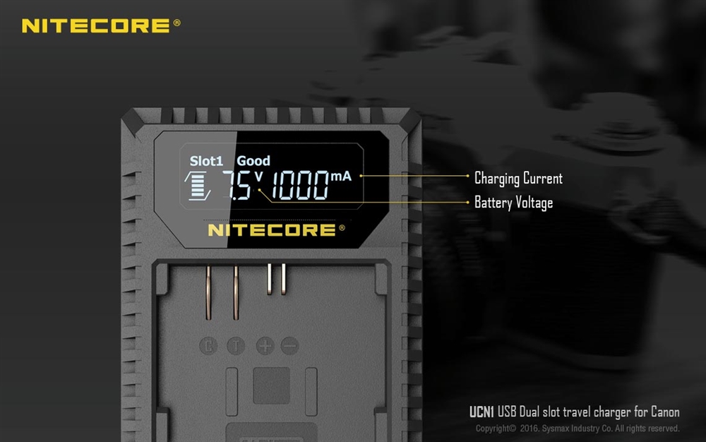 Camera Accessories NITECORE UCN1 - 2 Port USB Canon Battery Travel Charger - Image 6