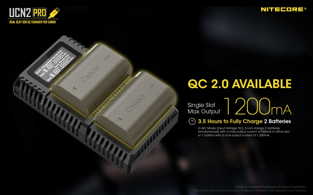 Camera Accessories NITECORE UCN2 Pro Digital Charger For Canon Batteries - Image 3