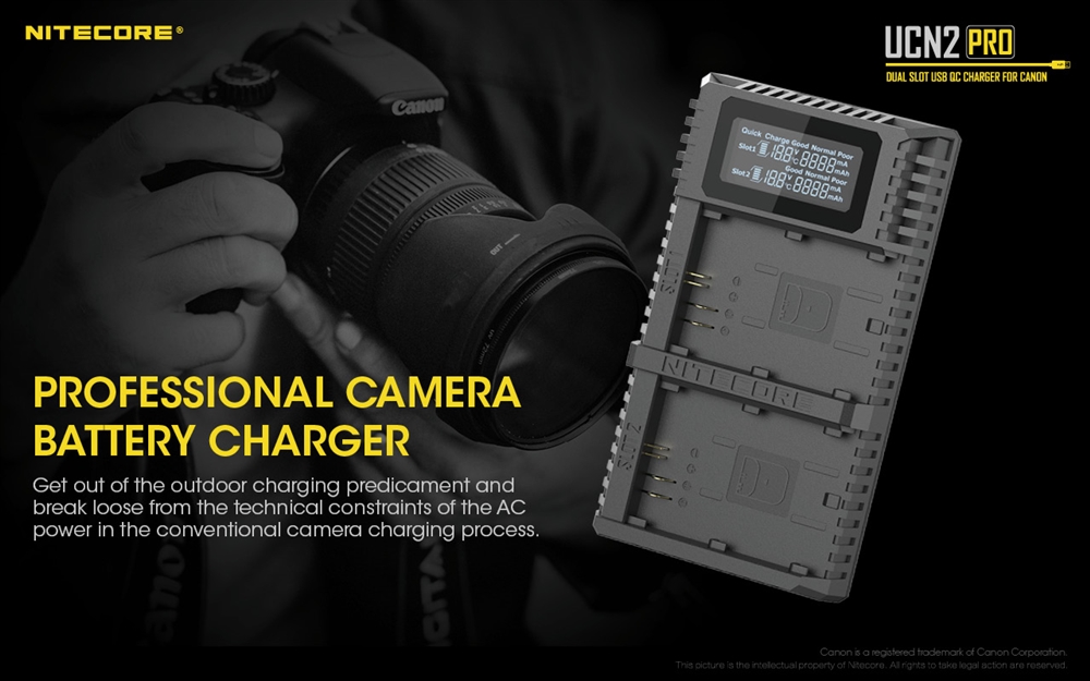 Camera Accessories NITECORE UCN2 Pro Digital Charger For Canon Batteries - Image 4