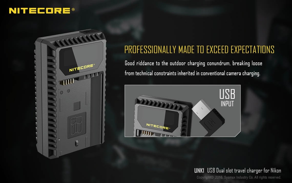 Camera Accessories NITECORE UNK1 - 2 Port USB Nikon Battery Travel Charger - Image 3