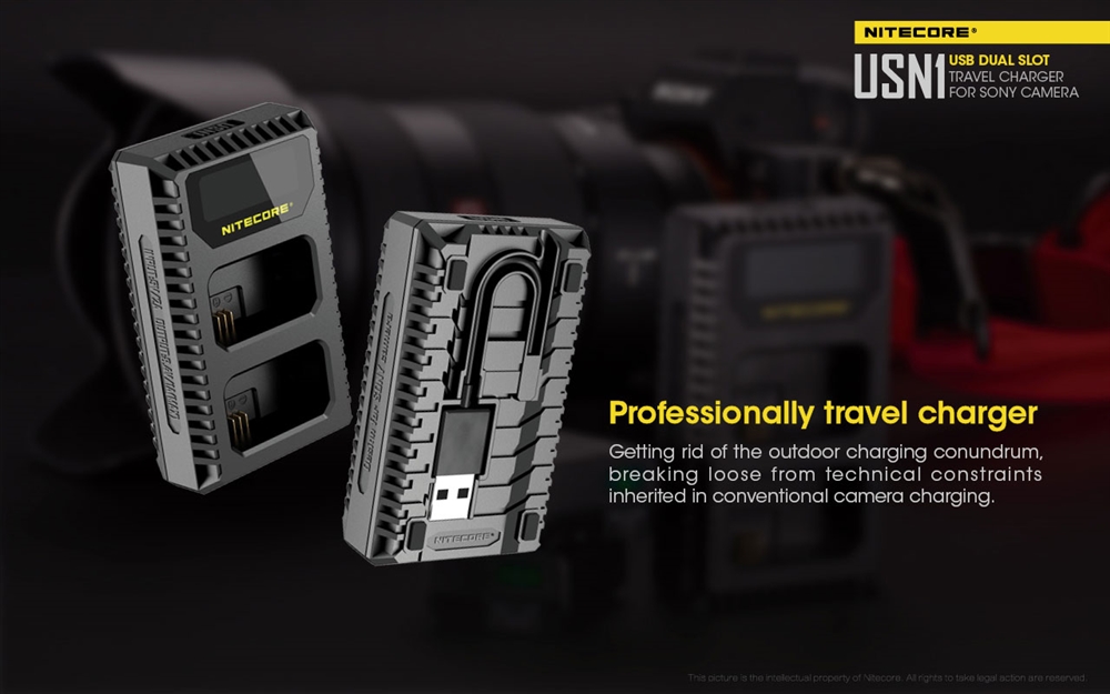 Camera Accessories NITECORE USN1 2 Slot Charger For Sony NP-FW50 Batteries - Image 2
