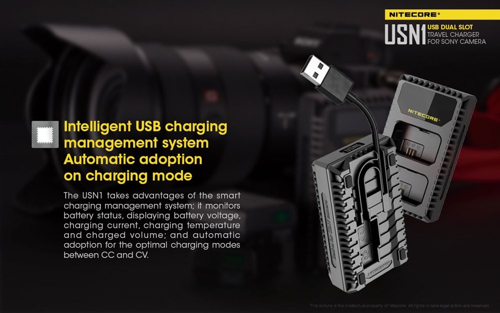 Camera Accessories NITECORE USN1 2 Slot Charger For Sony NP-FW50 Batteries - Image 5