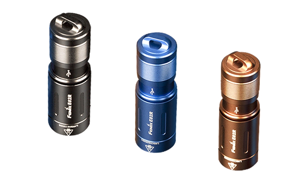 EDC Flashlights Fenix E02R 200 Lumen Mini Rechargeable Keychain Flashlight