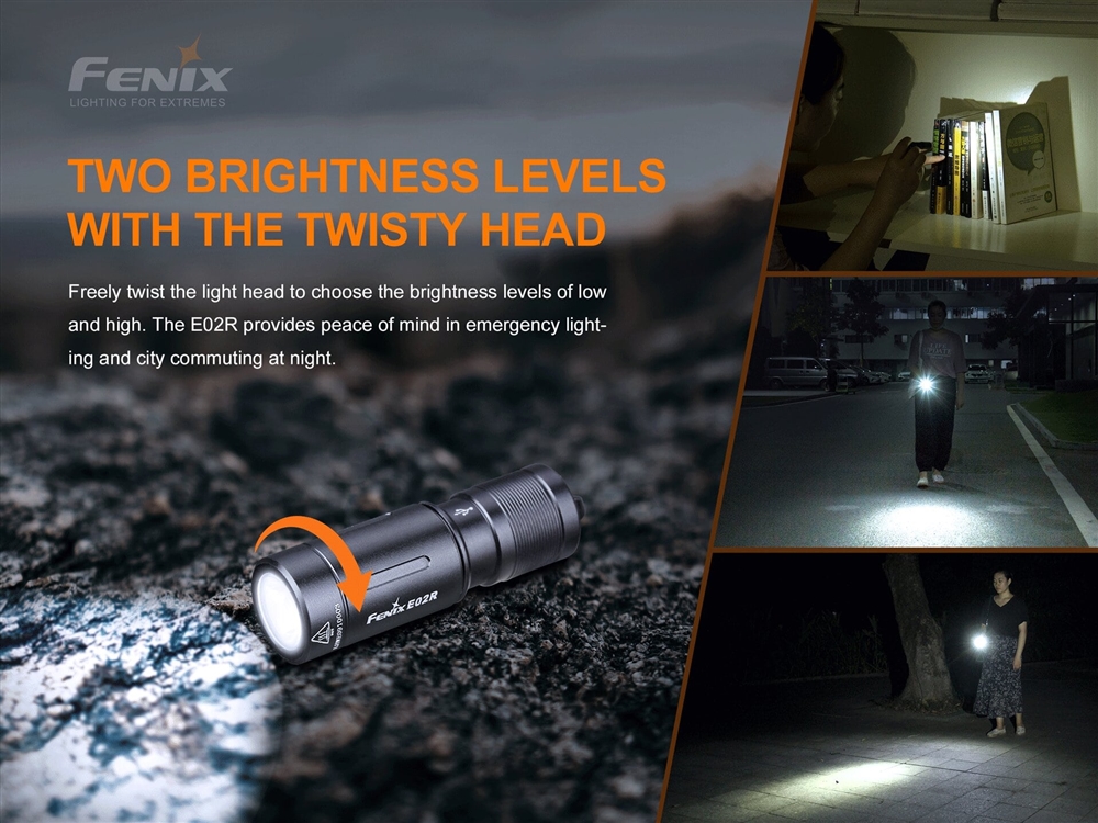 EDC Flashlights Fenix E02R 200 Lumen Mini Rechargeable Keychain Flashlight - Image 5