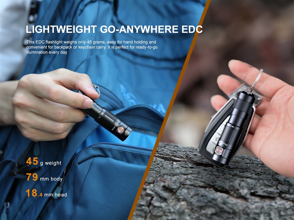 EDC Flashlights Fenix E09R Rechargeable Keychain Light - Image 3