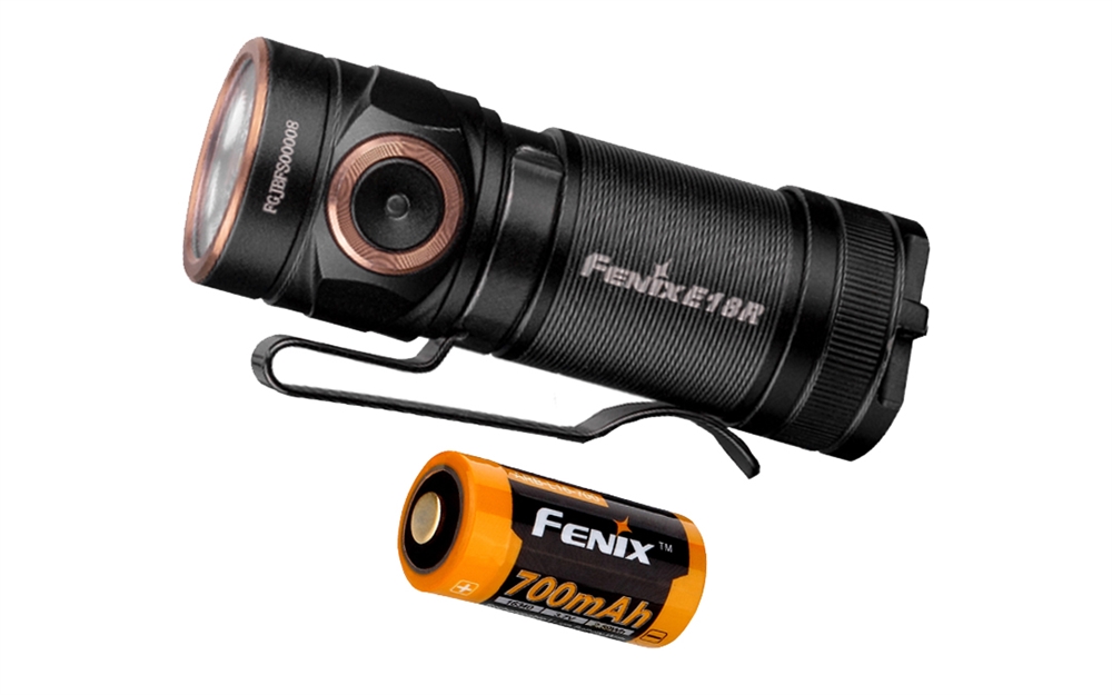 EDC Flashlights Fenix E18R 750 Lumen Ultra Compact Rechargeable Flashlight