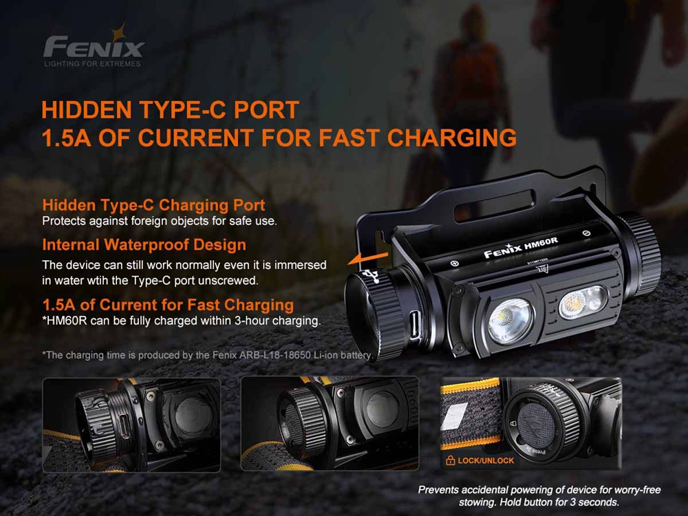 Headlamps Fenix HM60R 1200 Lumen Rechargeable Headlamp With Red Light - Image 6