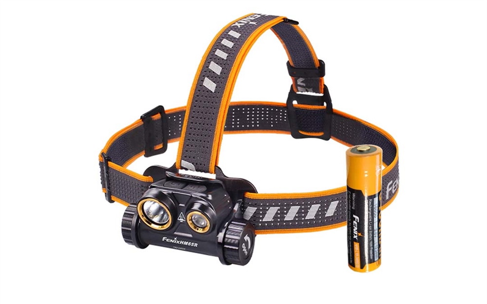 Headlamps Fenix HM65R 1400 Lumen USB-C Rechargeable Dual Beam Headlamp