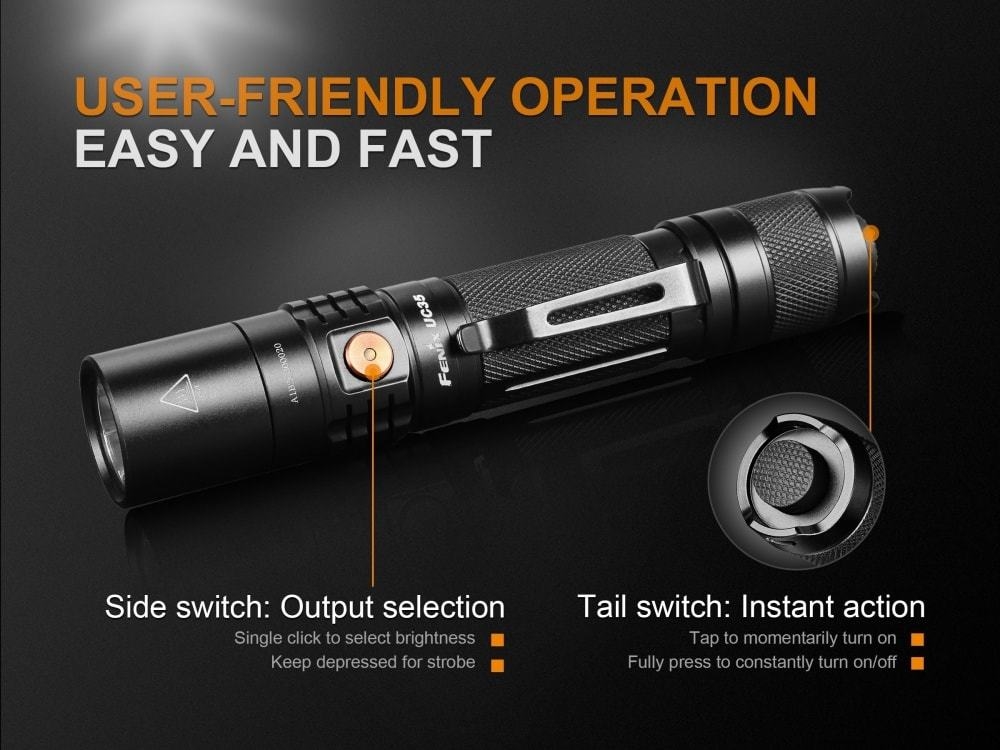 EDC Flashlights Fenix UC35 V2.0 1000 Lumen Rechargeable Tactical Flashlight - Image 5