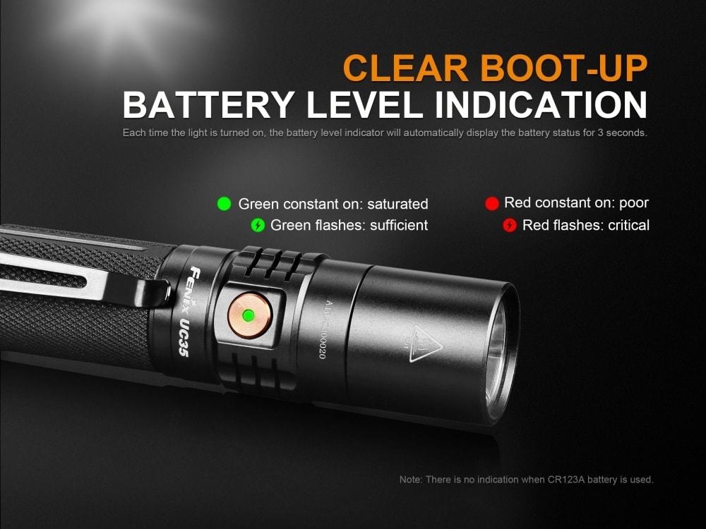 EDC Flashlights Fenix UC35 V2.0 1000 Lumen Rechargeable Tactical Flashlight - Image 6