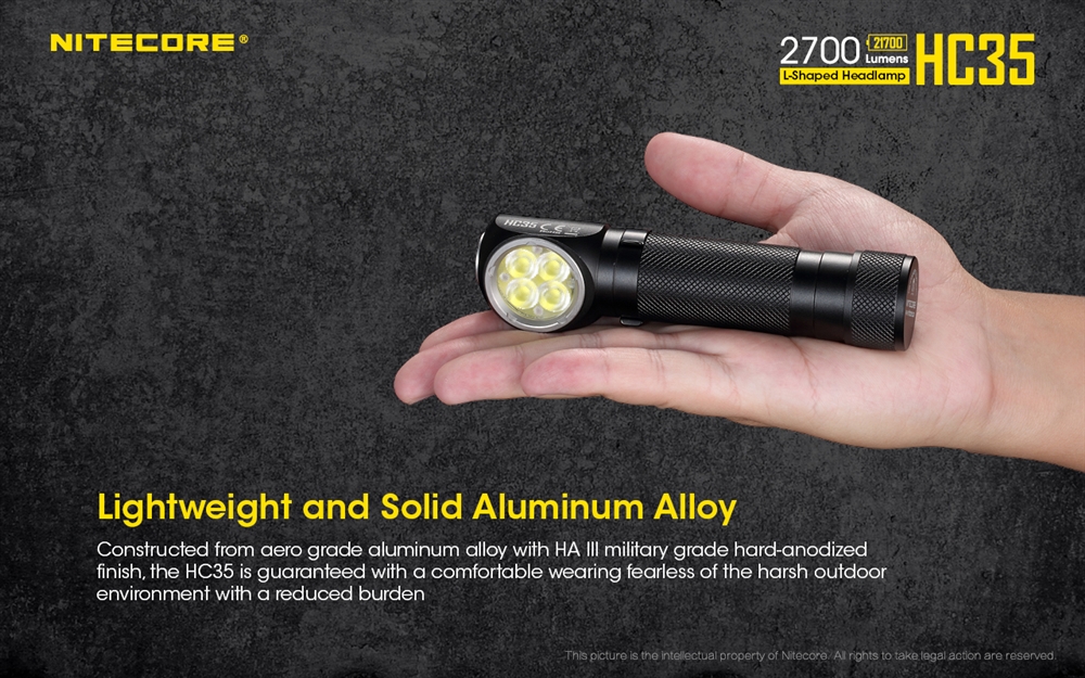 Headlamps NITECORE HC35 2700 Lumen Rechargeable L-Shape Headlamp - Image 5