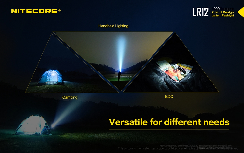 Lanterns NITECORE LR12 1000 Lumen Retractable Diffuser LED Lantern - Image 5