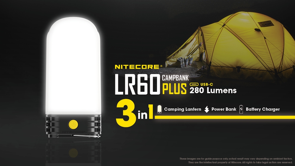Lanterns NITECORE LR60 280 Lumen Rechargeable LED Camping Lantern - Image 2