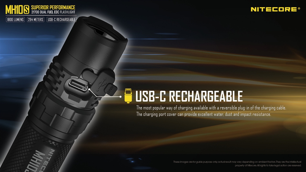Rechargeable Flashlights NITECORE MH10S 1800 Lumen USB-C Rechargeable Flashlight - Image 5