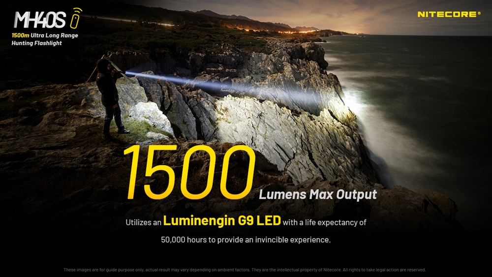 Rechargeable Flashlights NITECORE MH40S 1500 Lumen Long Throw Rechargeable Flashlight - Image 4