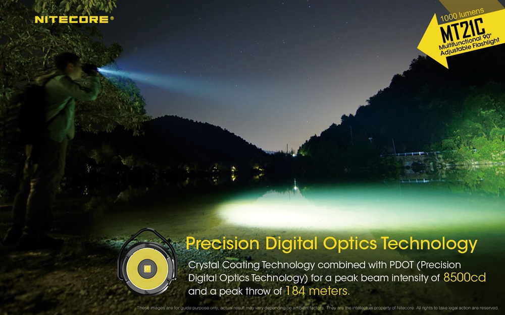 EDC Flashlights NITECORE MT21C 1000 Lumen 90 Degree Tiltable Head Flashlight - Image 4