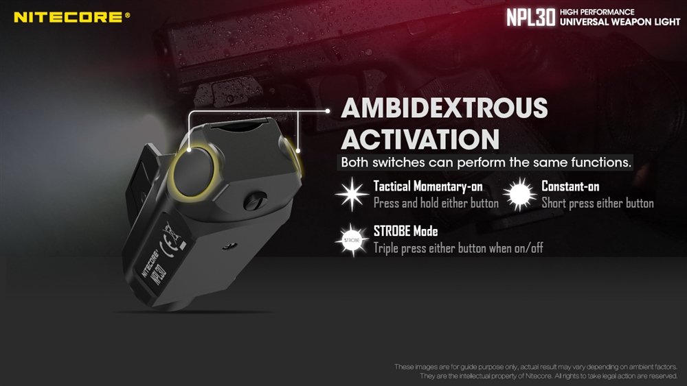 Mountable Tactical Lights Nitecore NPL30 Rail Mount Flashlight - Image 4