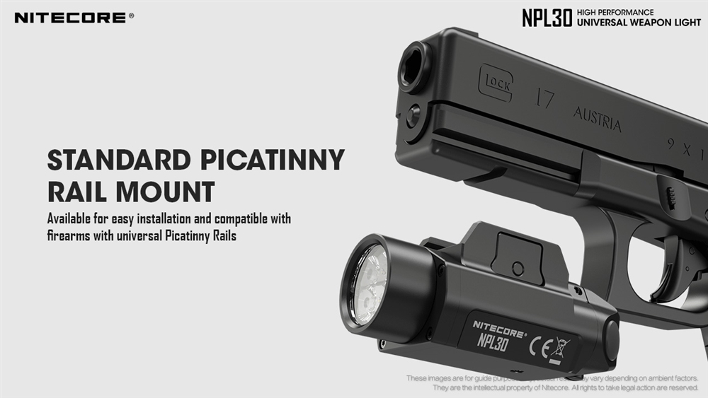Mountable Tactical Lights Nitecore NPL30 Rail Mount Flashlight - Image 6