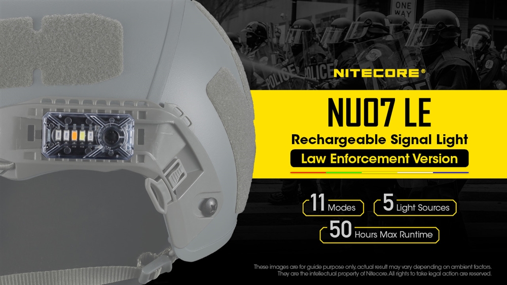 Headlamps Nitecore NU07 LE 5-Color Rechargeable Signal Light - Image 2