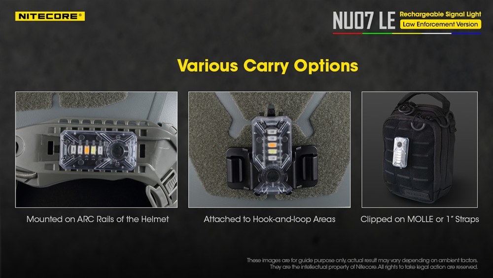 Headlamps Nitecore NU07 LE 5-Color Rechargeable Signal Light - Image 4