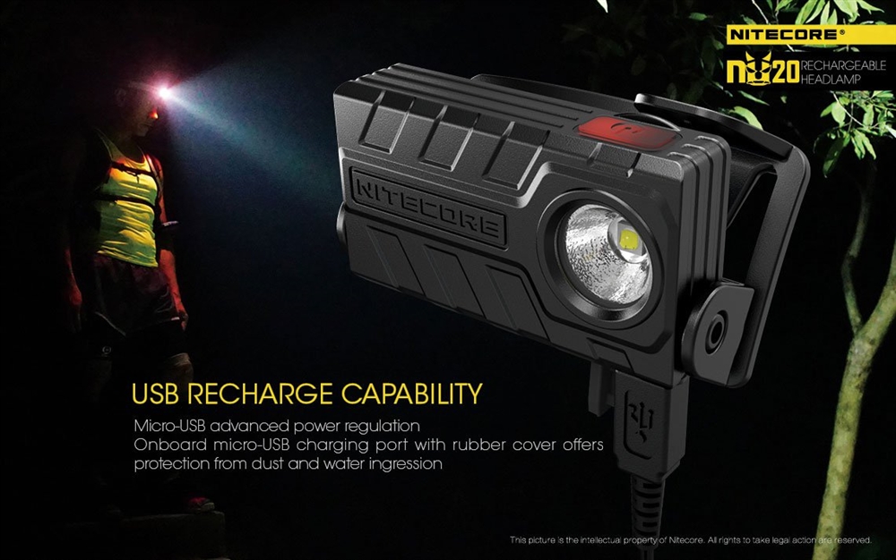Headlamps NITECORE NU20 360 Lumen USB Rechargeable Headlamp - Image 6
