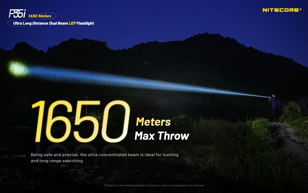 Outdoor Flashlights Nitecore P35i 3000 Lumen Rechargeable LEP Flashlight - Image 3