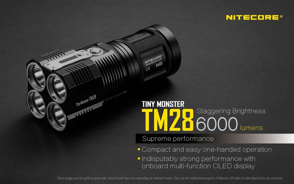 Ultra Bright Flashlights NITECORE TM28 6000 Lumen Rechargeable LED Flashlight - Image 2