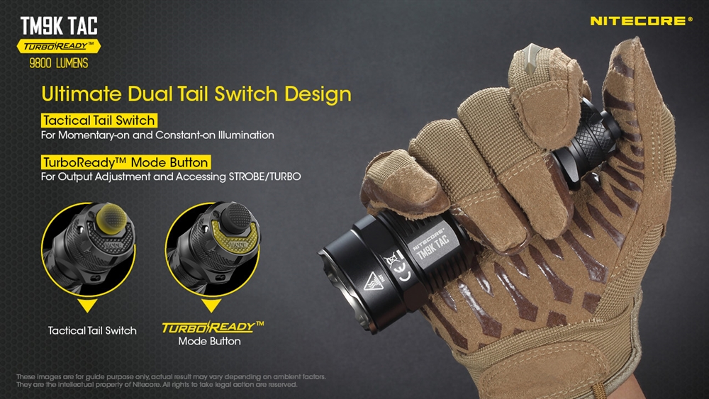 Ultra Bright Flashlights NITECORE TM9K TAC 9800 Lumen Rechargeable Flashlight - Image 5