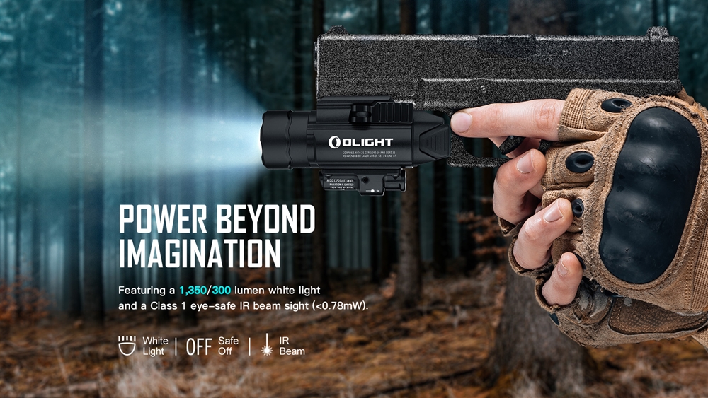 PL, Baldr And Odin Series Olight Baldr IR 1350 Lumen Flashlight With IR Laser Sight - Image 3
