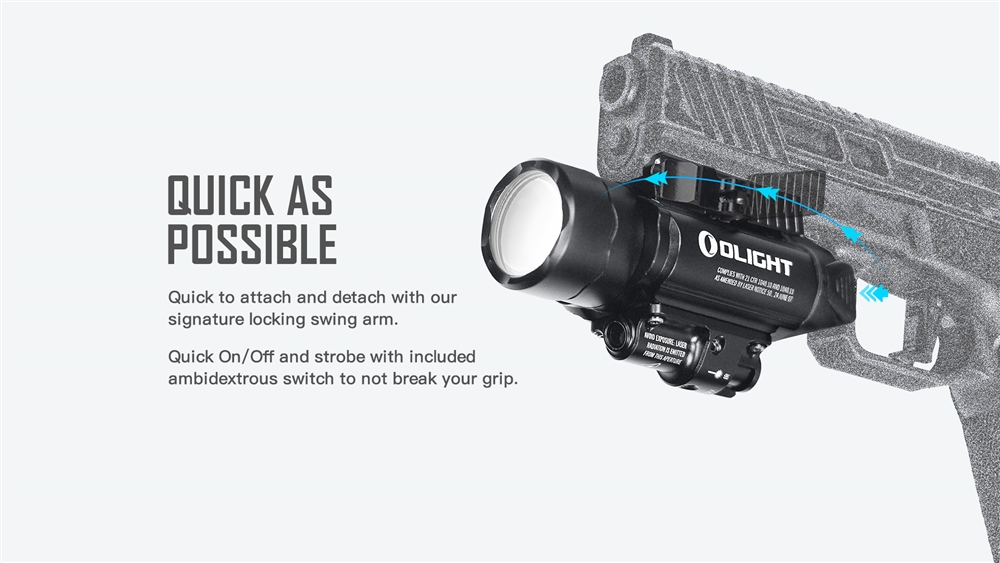 PL, Baldr And Odin Series Olight Baldr IR 1350 Lumen Flashlight With IR Laser Sight - Image 6