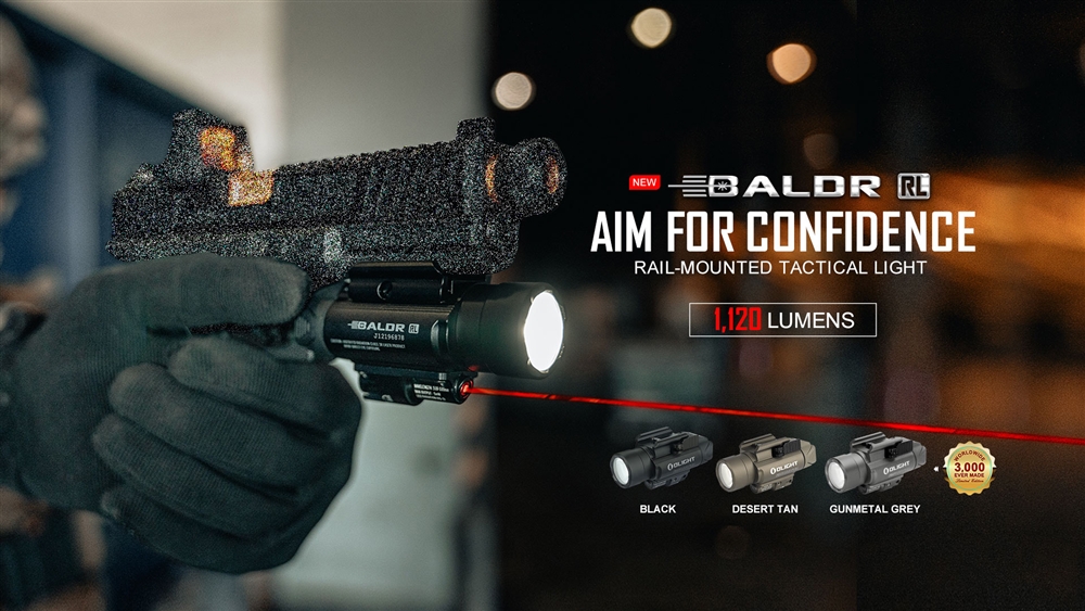 PL, Baldr And Odin Series Olight Baldr RL 1120 Lumen Flashlight With Red Beam - Image 2