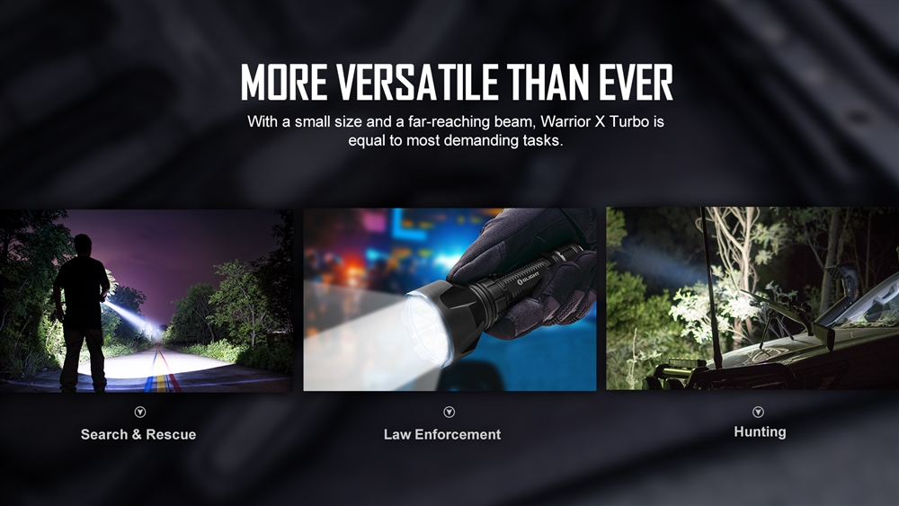 Super Bright Long Throw Flashlights Olight Warrior X Turbo Long Throw Rechargeable Flashlight - Image 6