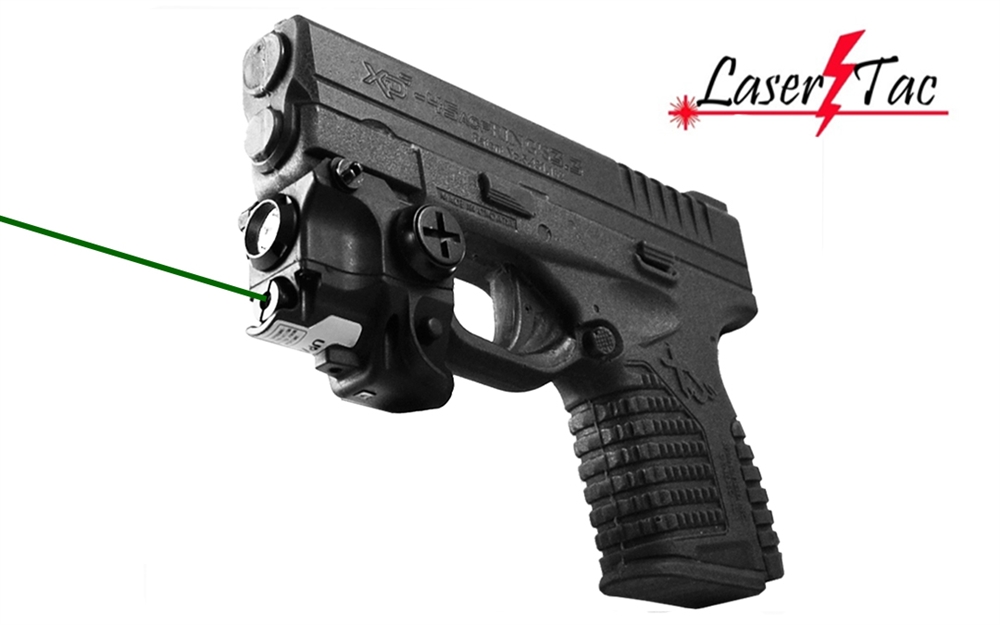 Laser Sights Lasertac Rechargeable Subcompact Green Laser Light Combo