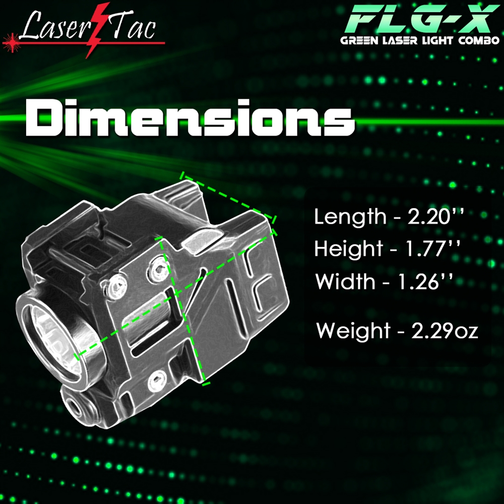 LaserTac FLG-X Rechargeable Green Laser Light Combo - Image 3