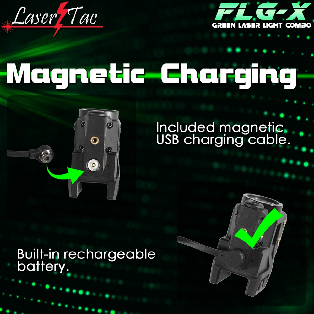 LaserTac FLG-X Rechargeable Green Laser Light Combo - Image 4