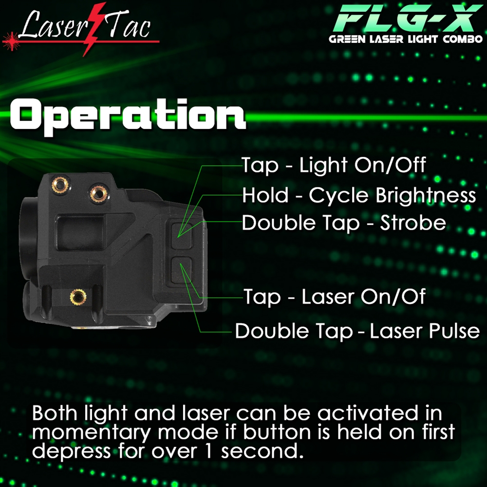LaserTac FLG-X Rechargeable Green Laser Light Combo - Image 5